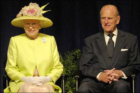 Koningin Elizabeth En Prins Philip