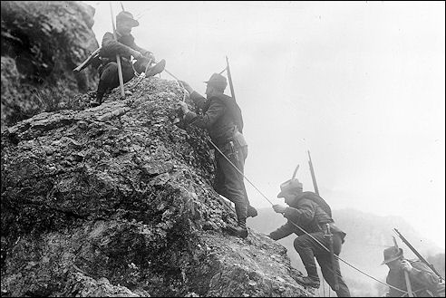Het Italiaanse leger in de Alpen, 1915