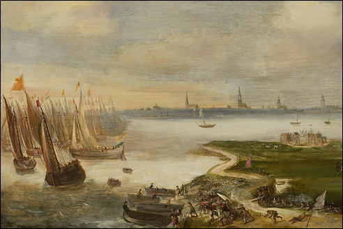 Maurits bij Antwerpen in 1605
