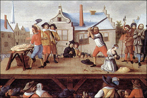 Foto Anoniem: Terechtstelling verraders van Maastricht (detail)