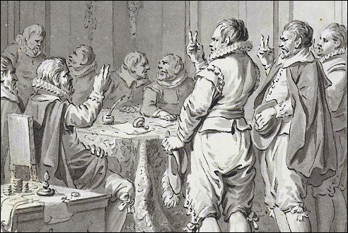 Het afzweren van de Spaanse koning Filips II