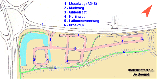 plattegrond industrieterrein De Beemd