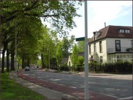 de hoek van de Gasthuislaan met de Kastanjelaan (h2063)